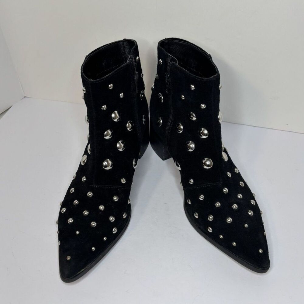 Kenneth Cole New York Barston Studded Suede Ankle Boots Womens
